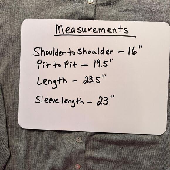 Vila Minalo Button Down Cardigan Sweater, Grey, Women's XL Grandma Core - Picture 7 of 8